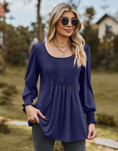Load image into Gallery viewer, Puff Sleeve Pleated Blouse
