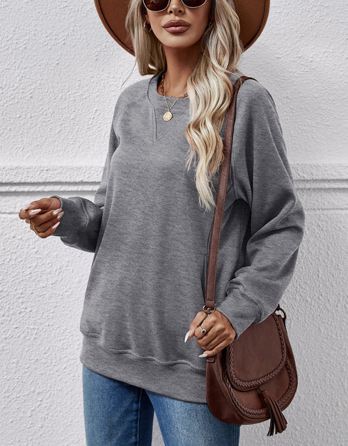 Load image into Gallery viewer, Round Neck Long Sleeve Sweatshirt
