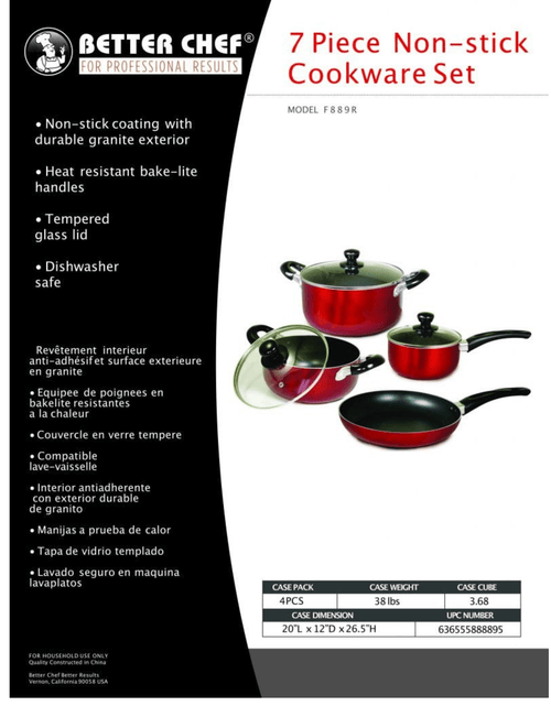 Load image into Gallery viewer, Better Chef 7-Piece Aluminum Non-Stick Cookware Set with Bakelite Handles by Jupiter Gear Home
