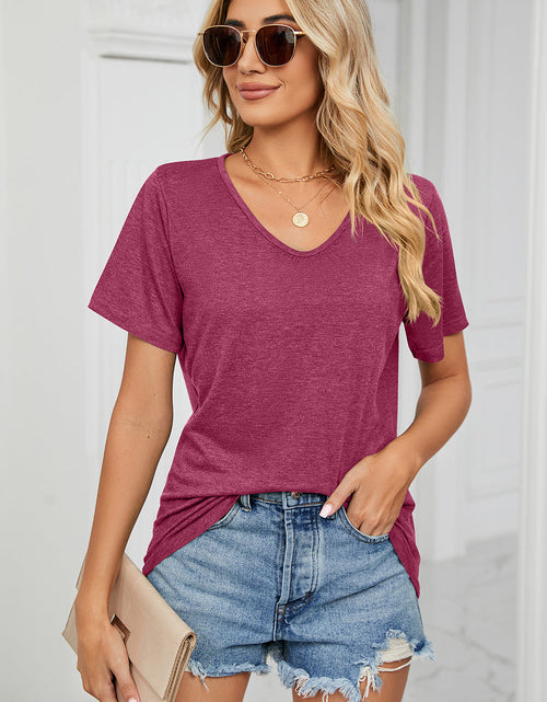 Load image into Gallery viewer, V-Neck Short Sleeve T-Shirt
