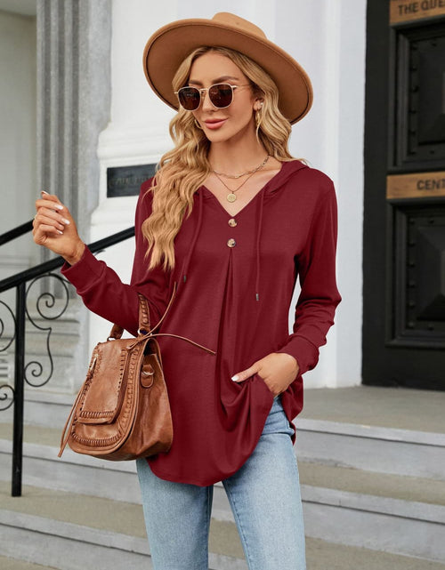 Load image into Gallery viewer, Long Sleeve Hooded Blouse
