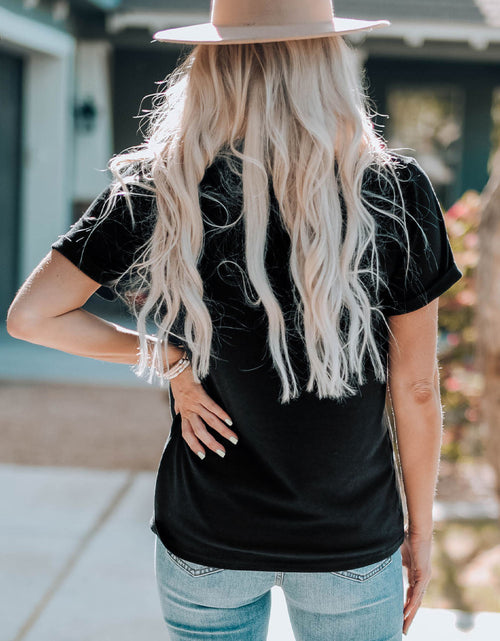 Load image into Gallery viewer, Graphic Round Neck Short Sleeve T-Shirt
