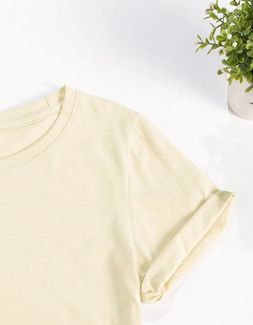 Load image into Gallery viewer, Lucky Clover Round Neck Short Sleeve T-Shirt
