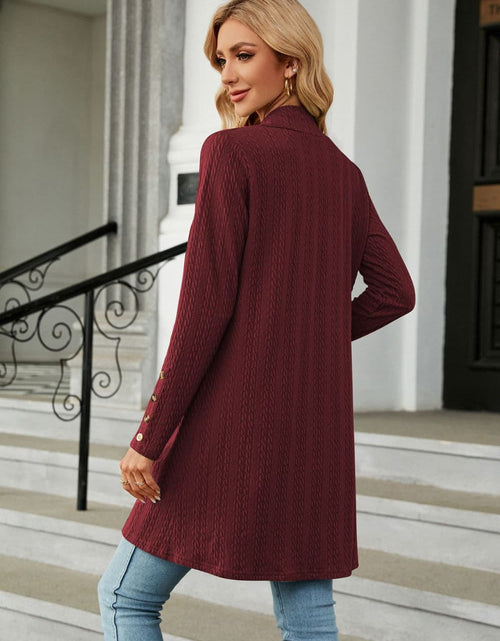 Load image into Gallery viewer, Long Sleeve Open Front Cardigan
