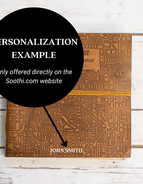 Load image into Gallery viewer, Wanderlust 7x7 Artist Handmade Leather Journal by Soothi
