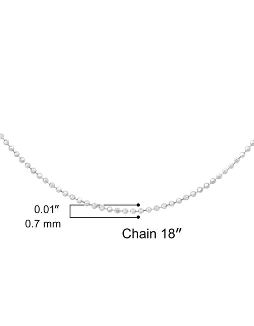 Load image into Gallery viewer, .925 Sterling Silver 0.7mm Slim and Dainty Unisex 18" Inch Ball Bead Chain Necklace by Haus of Brilliance
