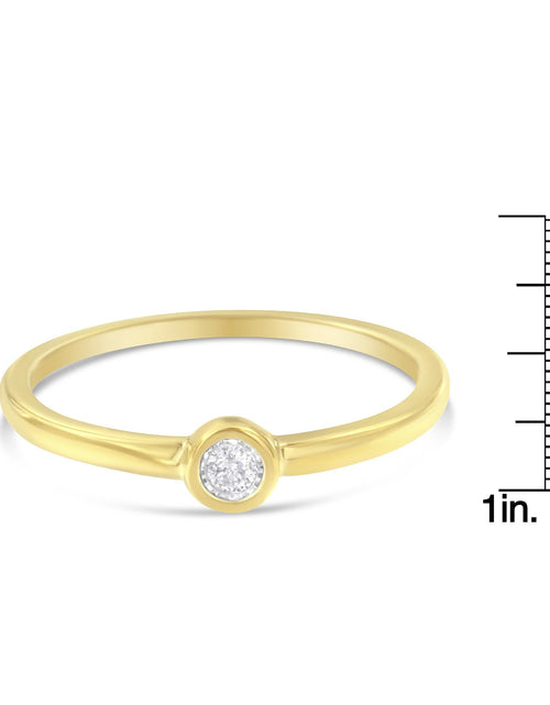 Load image into Gallery viewer, 14K Yellow Gold Plated .925 Sterling Silver Miracle Set Diamond Ring (1/20 Cttw, J-K Color, I1-I2 Clarity) by Haus of Brilliance
