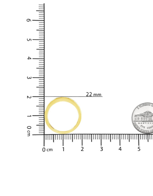 Load image into Gallery viewer, 14K Yellow Gold Plated .925 Sterling Silver 1/2 Cttw Channel Set Round Champagne Diamond 11 Stone Band Ring (K-L Color, I1-I2 Clarity) by Infinite Jewels
