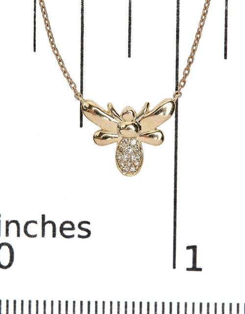 Load image into Gallery viewer, 10K Yellow Gold Diamond Accented Bumble Bee Pendant 18" Inch Necklace (H-I Color, I1-I2 Clarity) by Haus of Brilliance
