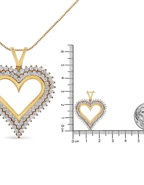 Load image into Gallery viewer, .925 Sterling Silver Diamond Heart 18" Pendant Necklace (I-J Color, I2-I3 Clarity) by Haus of Brilliance
