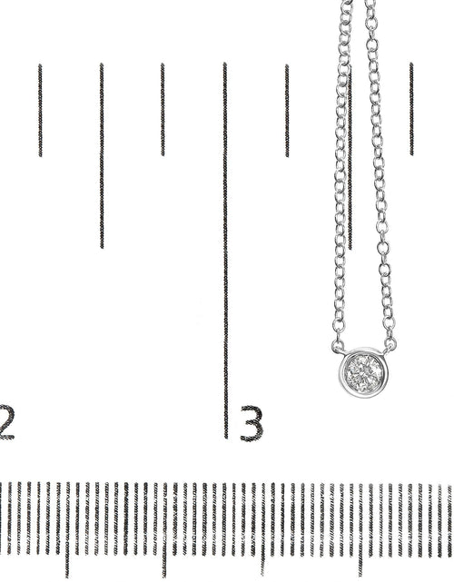 Load image into Gallery viewer, 14K Gold Lab Grown Diamond Modern Bezel-Set Solitaire 16"-18" Pendant Necklace (F-G Color, VS2-SI1 Clarity) by Haus of Brilliance
