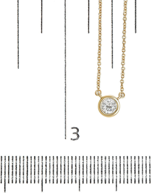 Load image into Gallery viewer, 14K Gold Lab Grown Diamond Modern Bezel-Set Solitaire 16"-18" Pendant Necklace (F-G Color, VS2-SI1 Clarity) by Haus of Brilliance
