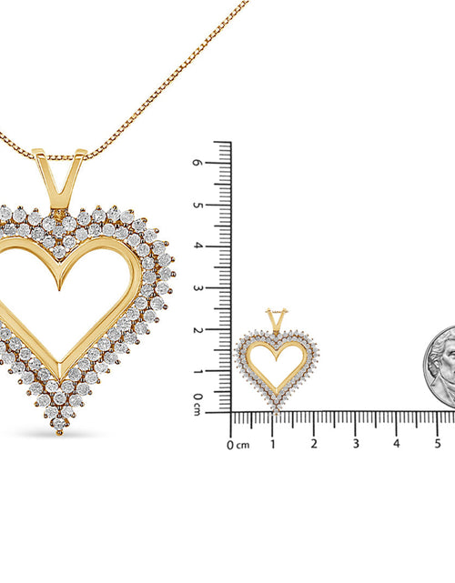 Load image into Gallery viewer, .925 Sterling Silver Diamond Heart 18" Pendant Necklace (I-J Color, I2-I3 Clarity) by Haus of Brilliance
