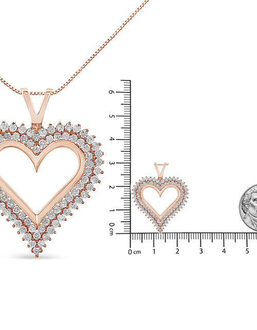 Load image into Gallery viewer, .925 Sterling Silver Diamond Heart 18" Pendant Necklace (I-J Color, I2-I3 Clarity) by Haus of Brilliance
