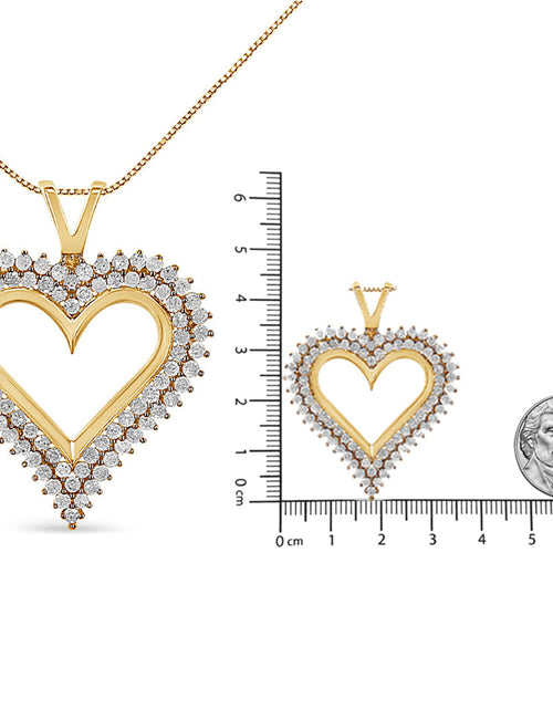 Load image into Gallery viewer, .925 Sterling Silver Diamond Heart 18" Pendant Necklace (I-J Color, I2-I3 Clarity) by Haus of Brilliance
