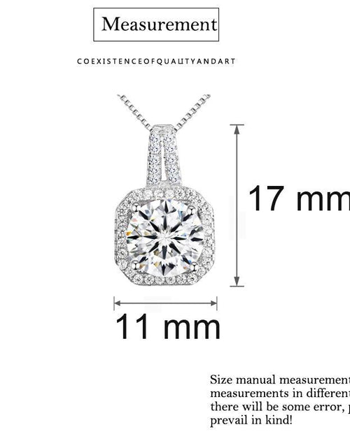 Load image into Gallery viewer, Two Carat Halo Cubic Zirconia Pendant Necklace by Hollywood Sensation®
