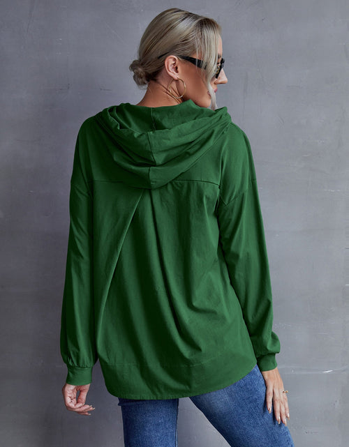 Load image into Gallery viewer, Ivy Lane Drawstring Pocketed Dropped Shoulder Hoodie
