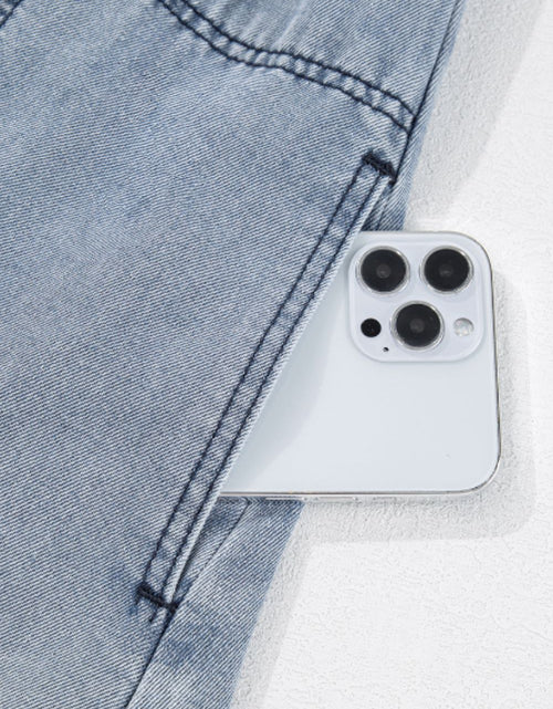 Load image into Gallery viewer, Cutout Round Neck Balloon Sleeve Denim Dress
