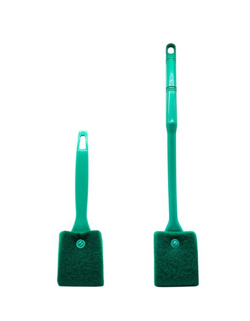 Load image into Gallery viewer, Dual-Sided Long Handle Aquarium Cleaning Brush by Dog Hugs Cat
