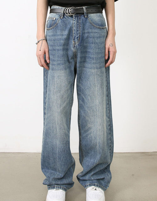 Load image into Gallery viewer, Men's Washed Jeans with Pockets
