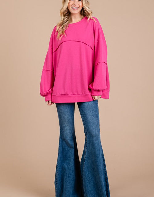 Load image into Gallery viewer, Ces Femme Exposed Seam Long Sleeve Sweatshirt
