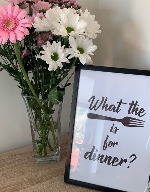 Load image into Gallery viewer, What The Fork Is For Dinner Kitchen Funny Simple Wall Decor Print by WinsterCreations™ Official Store
