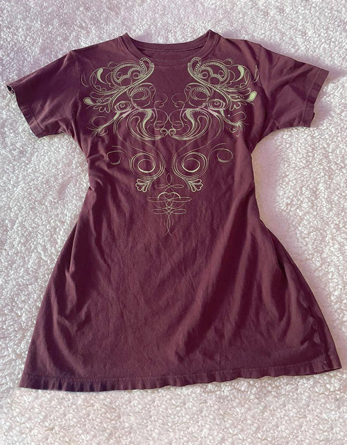 Load image into Gallery viewer, Graphic Round Neck Short Sleeve T-Shirt
