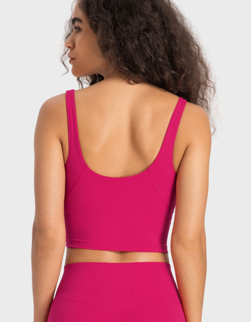Load image into Gallery viewer, Millennia Deep V-Neck Crop Sports Bra
