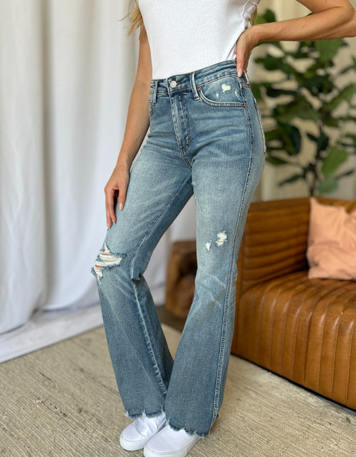Load image into Gallery viewer, Judy Blue Full Size Medium Rise Tummy Control Destroy Flare
