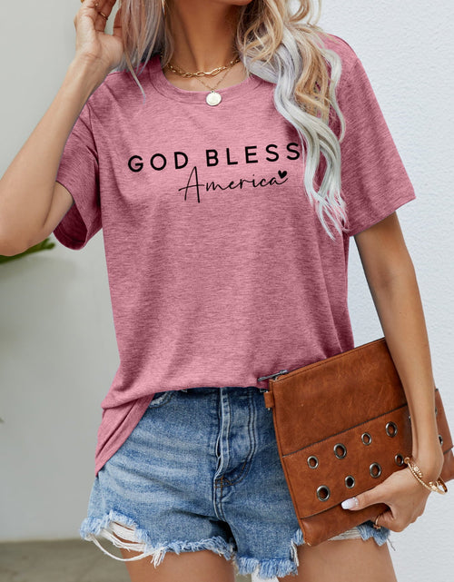Load image into Gallery viewer, GOD BLESS AMERICA Graphic Short Sleeve Tee
