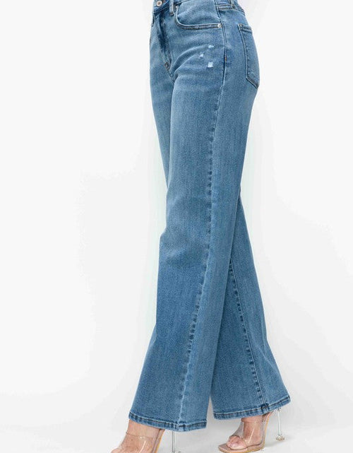Load image into Gallery viewer, bytos Full Size High Rise Wide Leg Jeans with Pockets
