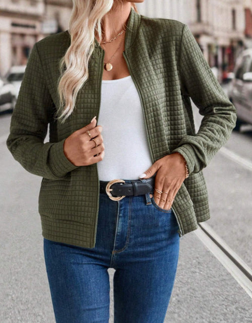 Load image into Gallery viewer, Zip Up Long Sleeve Jacket
