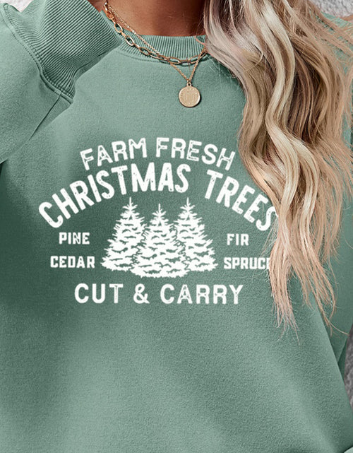 Load image into Gallery viewer, Round Neck Graphic Long Sleeve Sweatshirt
