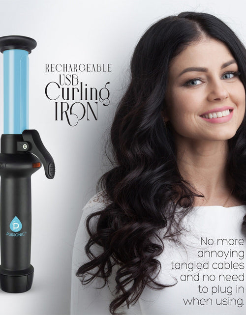 Load image into Gallery viewer, USB Rechargeable Mini Curling Iron by Pursonic
