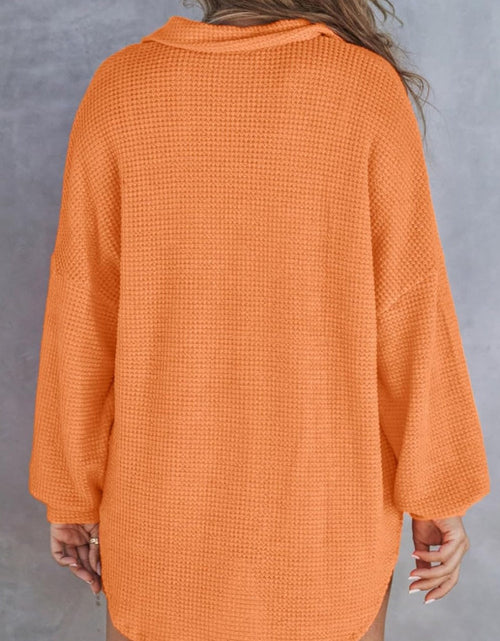 Load image into Gallery viewer, Half Button Long Sleeve Sweatshirt
