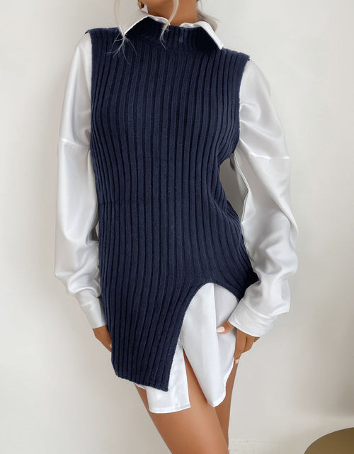 Load image into Gallery viewer, Slit Hem Sweater Vest Dress by BYNES NEW YORK | Apparel &amp; Accessories
