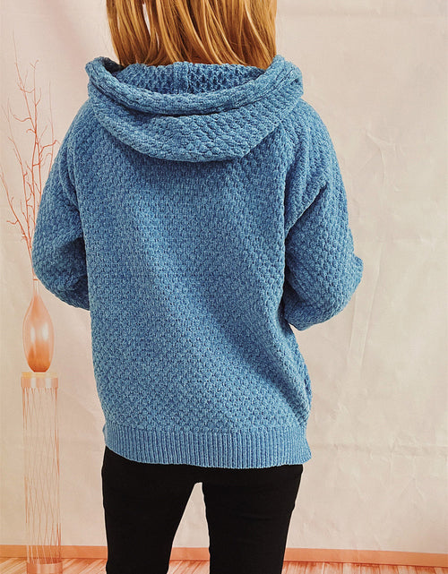 Load image into Gallery viewer, Drawstring Long Sleeve  Hooded Sweater
