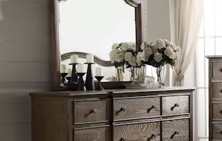 Baudouin - Weathered Mirror - Oak by Couch.com