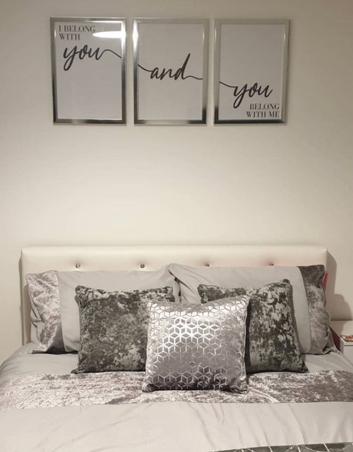 Load image into Gallery viewer, I belong With You &amp; You Belong With Me Couple Black Set Of 3 Bedroom Prints by WinsterCreations™ Official Store

