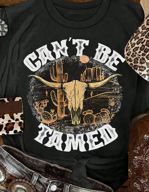 Load image into Gallery viewer, Graphic Round Neck Short Sleeve T-Shirt
