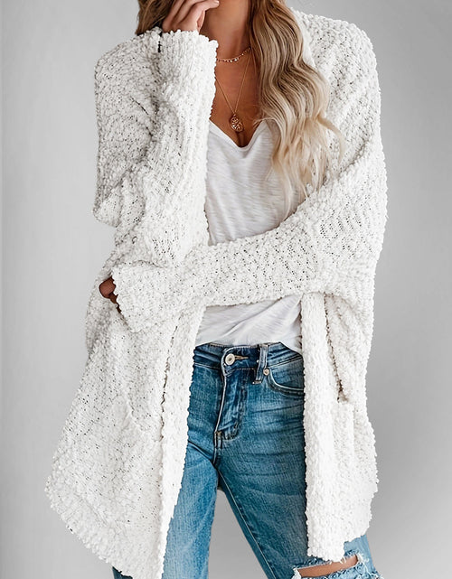 Load image into Gallery viewer, Double Take Pocketed Open Front Long Sleeve Cardigan
