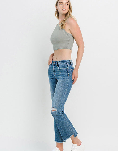 Load image into Gallery viewer, Vervet by Flying Monkey Full Size Mid Rise Distressed Cropped Flare Jeans
