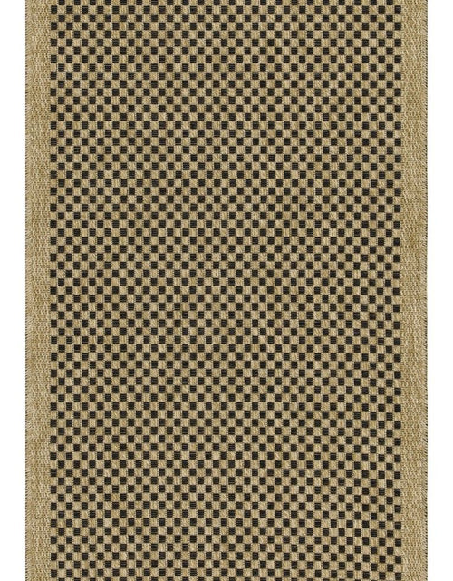 Load image into Gallery viewer, Earth - Indoor / Outdoor Area Rug Polypropylene - Jute / Black by Couch.com
