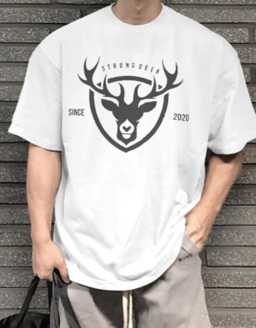 Load image into Gallery viewer, Men's Plus Size Graphic Round Neck Half Sleeve T-Shirt
