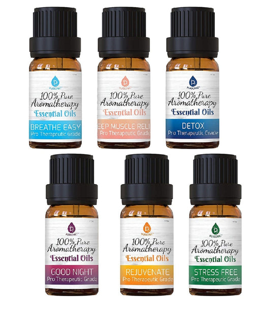 Load image into Gallery viewer, 6 Pack of 100% Pure Essential Aromatherapy Oils Blends by Pursonic
