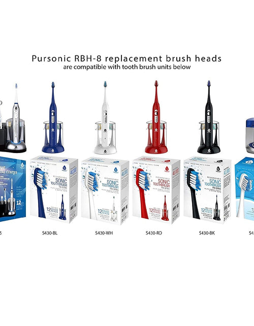 Load image into Gallery viewer, 8 Pack Brush Heads Replacement (S400/S420/S430/S450/S620/S625) by Pursonic
