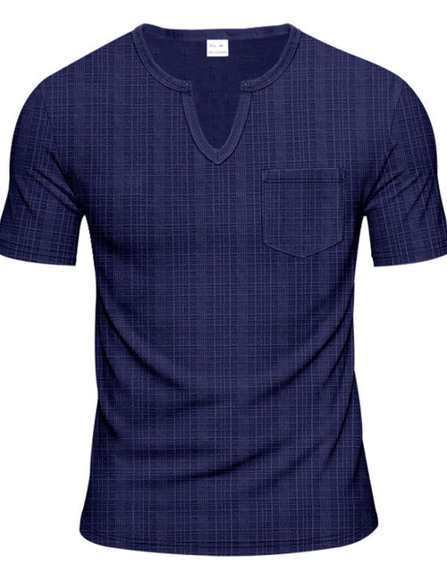 Load image into Gallery viewer, Men's Full Size Notched Short Sleeve T-Shirt Plus Size
