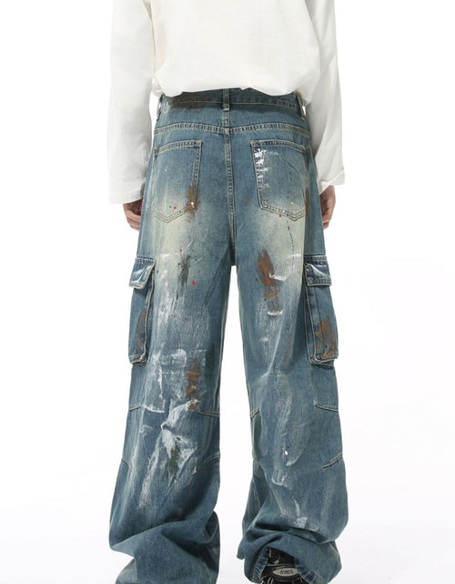 Load image into Gallery viewer, Waste Soil Style Jeans with Cargo Pockets

