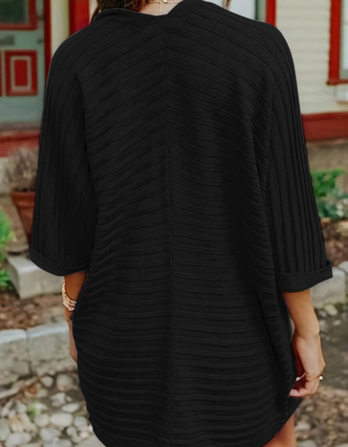 Load image into Gallery viewer, Striped Open Front Knit Cardigan
