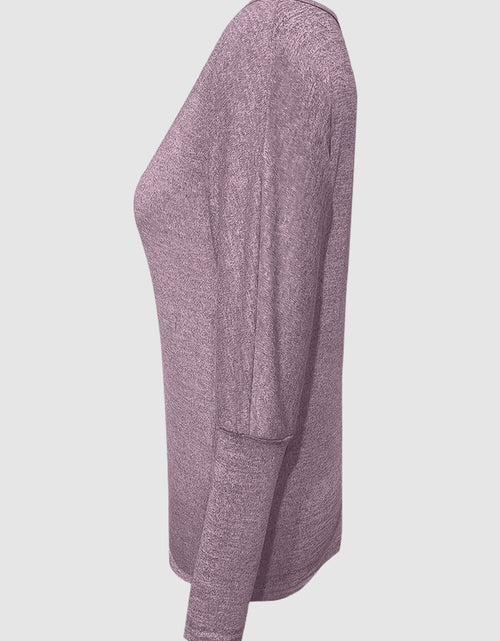 Load image into Gallery viewer, Cutout Round Neck Long Sleeve T-Shirt
